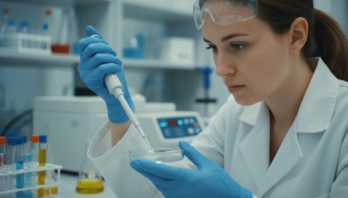 Scientifique analysant des échantillons dans un laboratoire de recherche