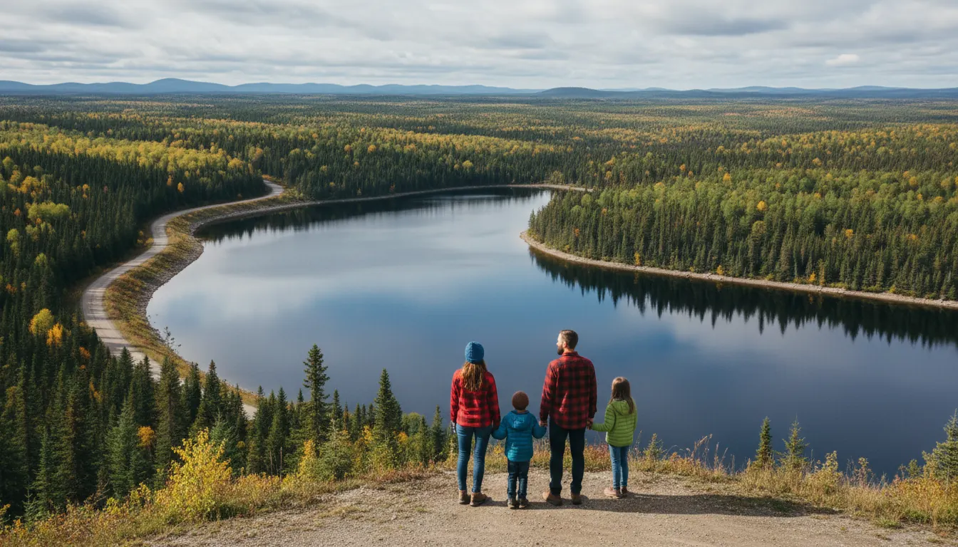 Réservoir hydroélectrique Eastmain-1 entouré de forêt boréale québécoise